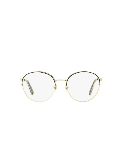 oval-frame glasses