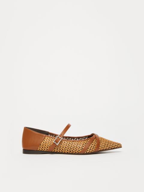 WOVENFLAT Crochet-fabric ballerinas