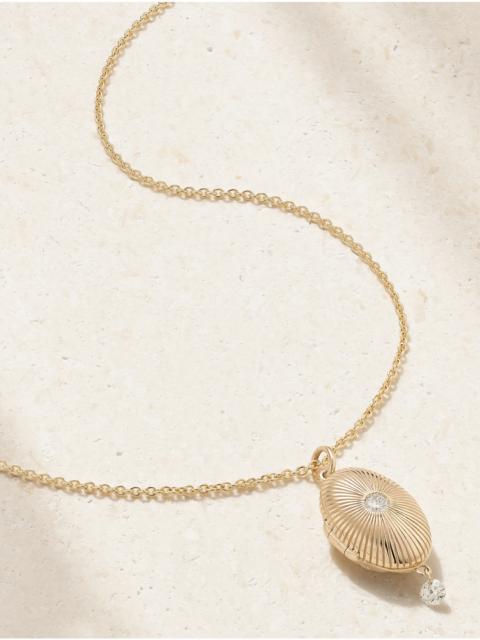 Locket 9-karat Gold Diamond Necklace
