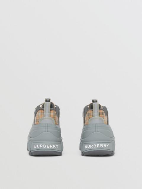 Check, Leather and Suede Arthur Sneakers