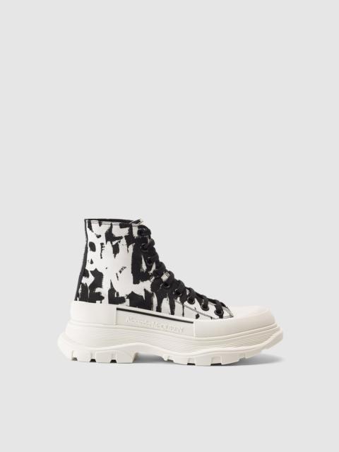 Alexander McQueen Women's Tread Graffiti White Boots