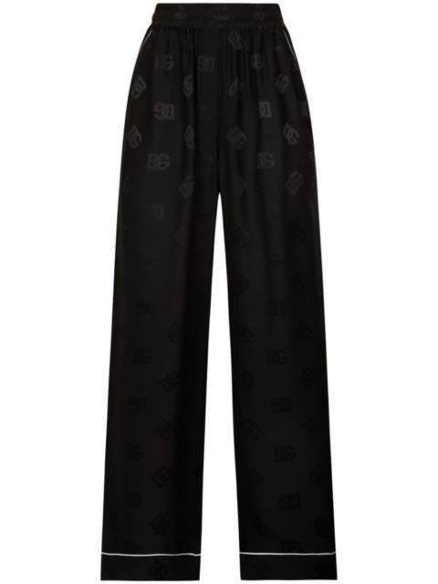 logo-print trousers
