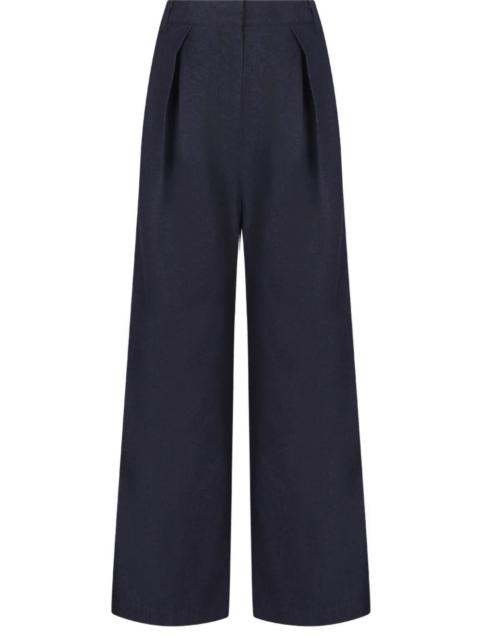 pleat-detail trousers