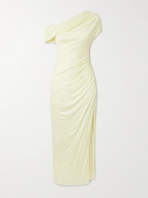 Off-the-shoulder Draped Stretch-jersey Maxi Dress