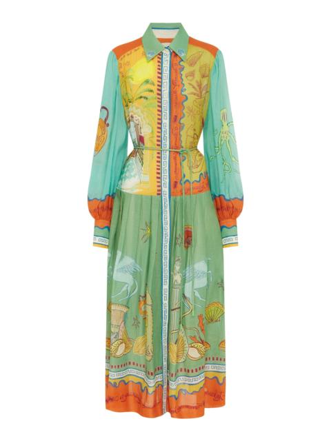 Surrealist Summer Ramie Shirtdress