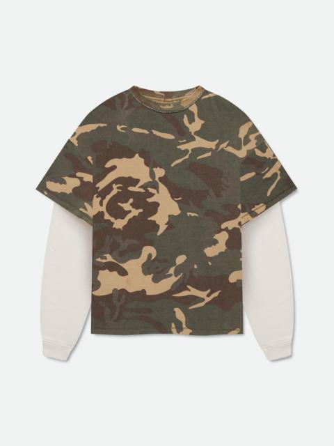 CAMO DOUBLE-LAYERED TEE