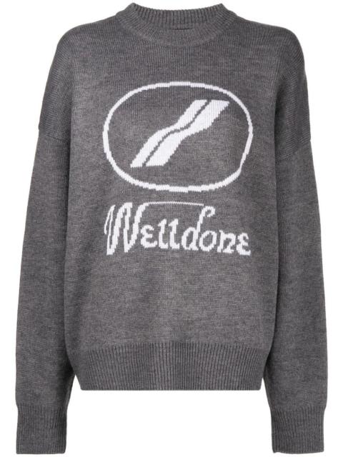 crew-neck logo jumper