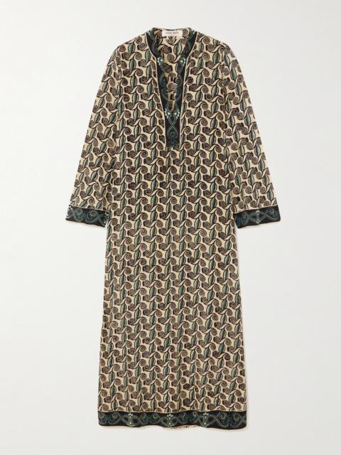 Jenna Kamares Printed Silk-voile Kaftan