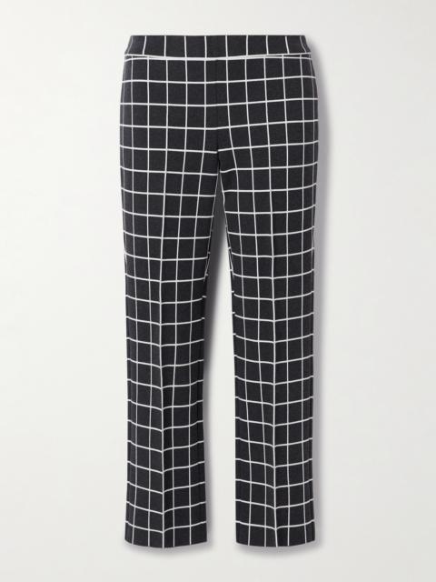 Louis Cropped Checked Cotton-blend Straight-leg Pants