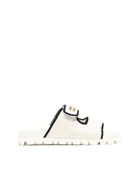 logo-plaque touch-strap slipers