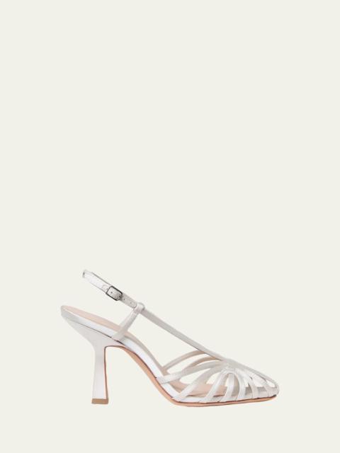 70mm Alexandra Lattice Leather Pumps