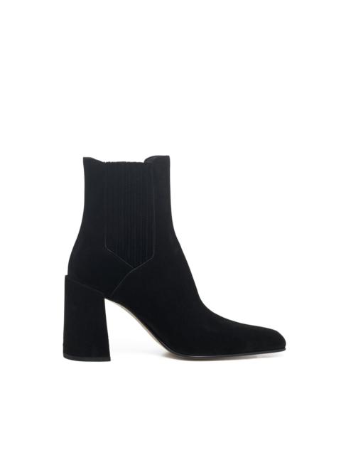 Luke High Heel Ankle Boot in Black Suede
