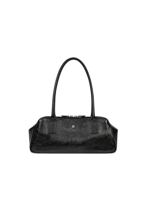 zip leather shoulder bag