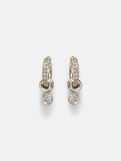 Zahra sterling silver earrings with diamonds