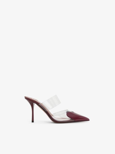 LE CŒUR MULES IN PATENT CALFSKIN