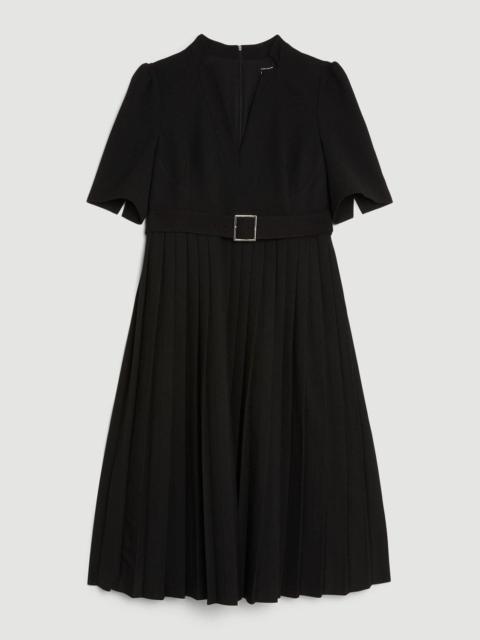 Plus Size Structured Crepe Forever Pleat Dress