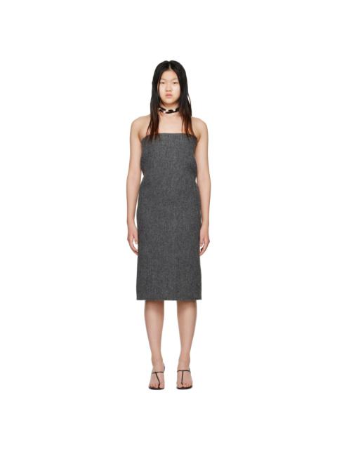 Gray Tube Midi Dress