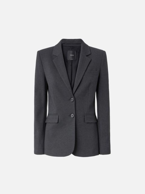 SINGLE-BREASTED BLAZER WITH STRUCTURED SHOULDERS