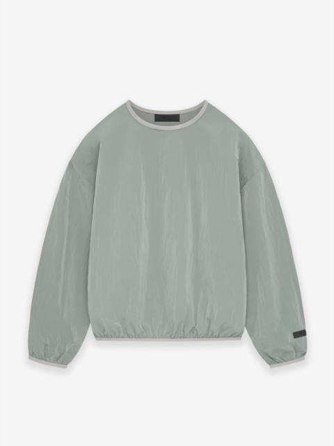 Crinkle Nylon Pullover Crewneck