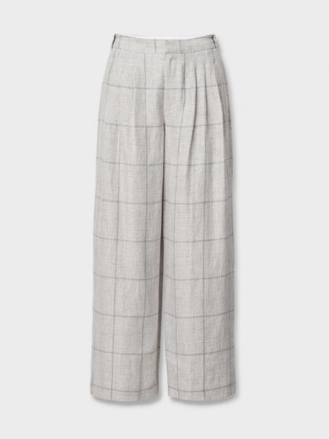 Chappell Plaid Linen Pants