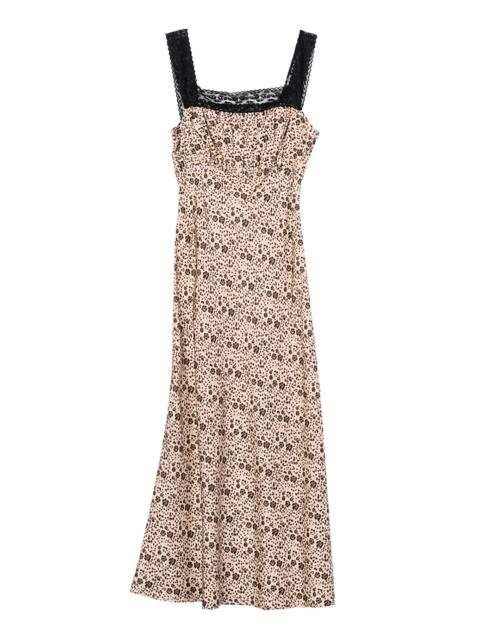 Fiore Cherry Blossom Silk Dress bronze