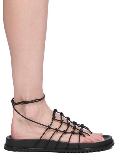 Black Hollywood Web Granola Sandals