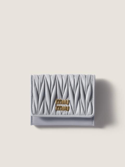 Matelassé nappa leather card holder