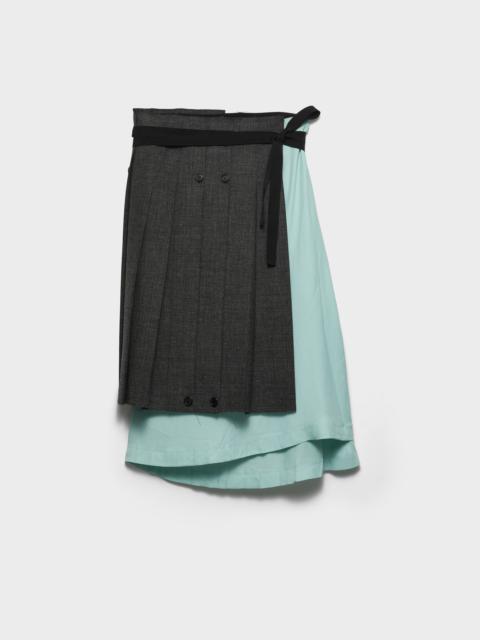 Rush stitch fabric patchwork skirt