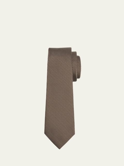 Men's Micro-Jacquard Silk Tie