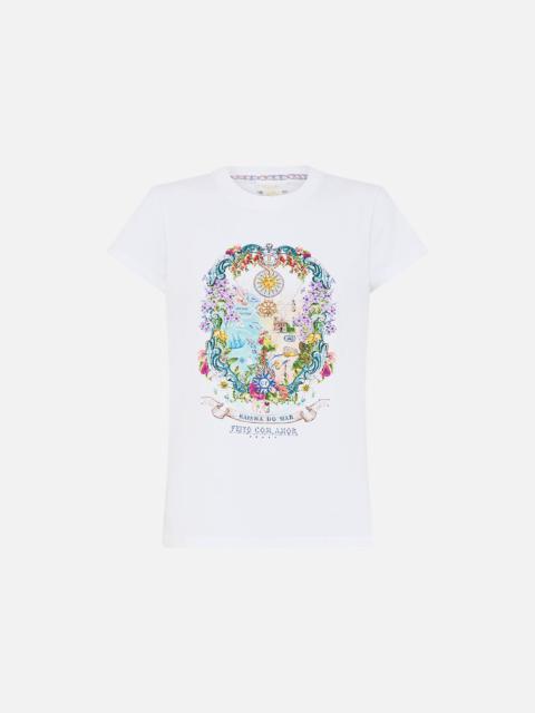 SLIM FIT ROUND NECK T-SHIRT - WHITE