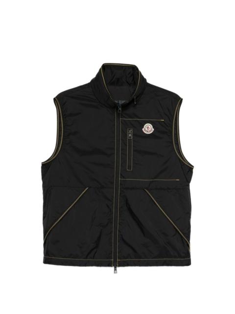 contrast stitch vest