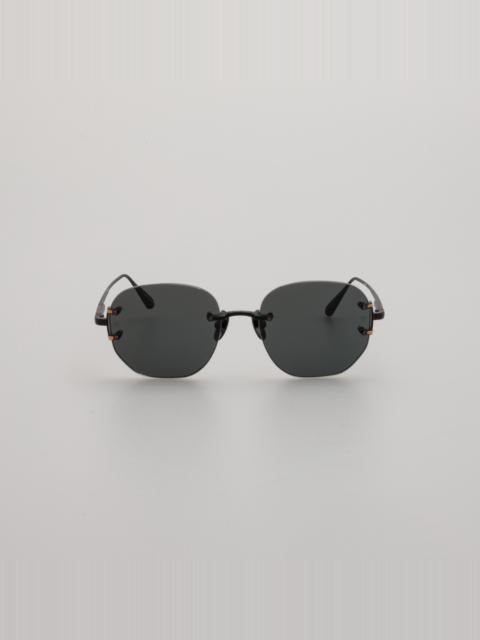 SANDOR ANGULAR SUNGLASSES IN MATT NICKEL