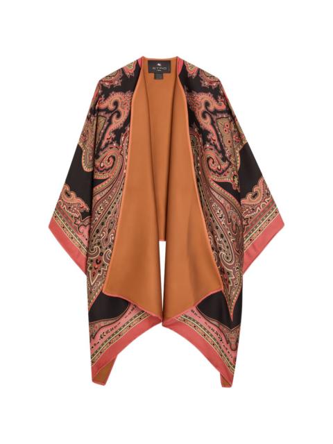 paisley-pattern cape