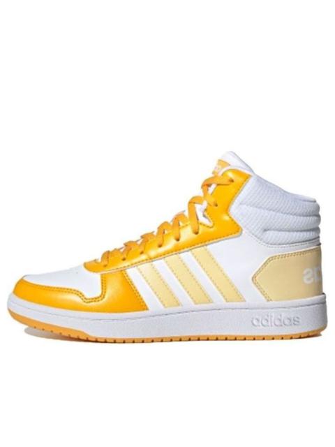 (WMNS) adidas neo Hoops 2.0 Mid White/Yellow G55054