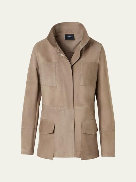 Chianti Suede Utility Jacket