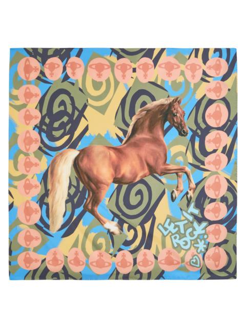 Vivienne Westwood Horse Graphics Printed Silk Scarf