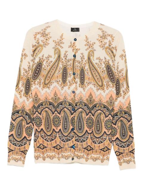 paisley-print cardigan