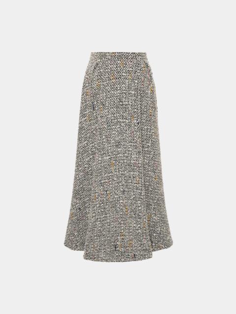 SEQUIN TWEED LONG SKIRT
