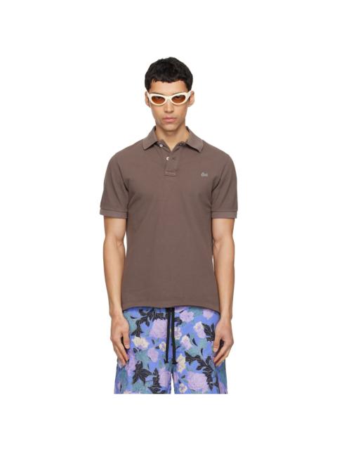 Brown Logo Patch Polo