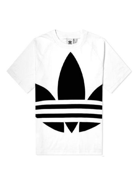 adidas originals Big Trefoil Boxy Tee Large Logo Printing Short Sleeve White FM9903