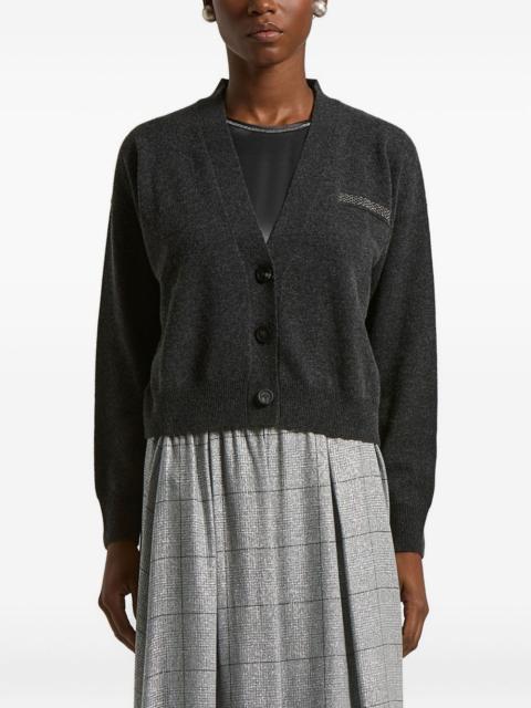 button embellished cardigan