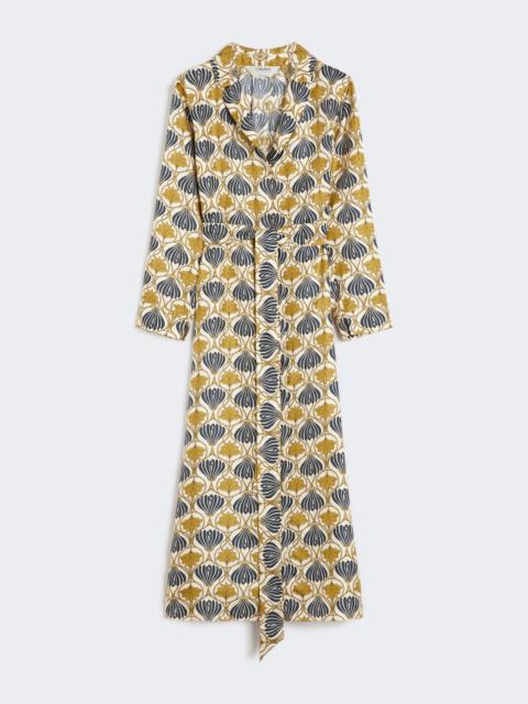 ALBERT Printed silk kaftan dress