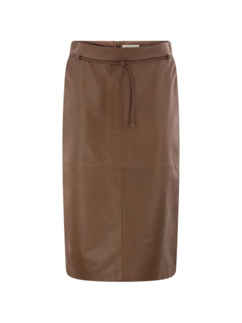Fantino belted pencil midi skirt