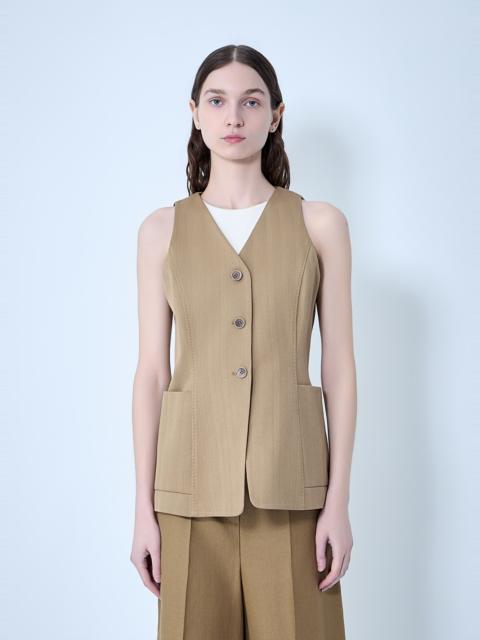 Tailored Vest with Button Fastening
