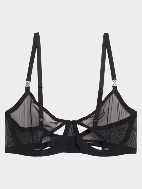 Brienne Cutout Mesh Balconette Bra