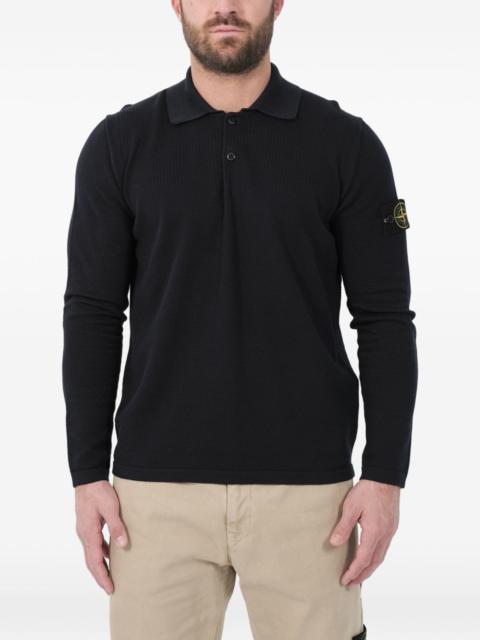 Compass-badge polo shirt