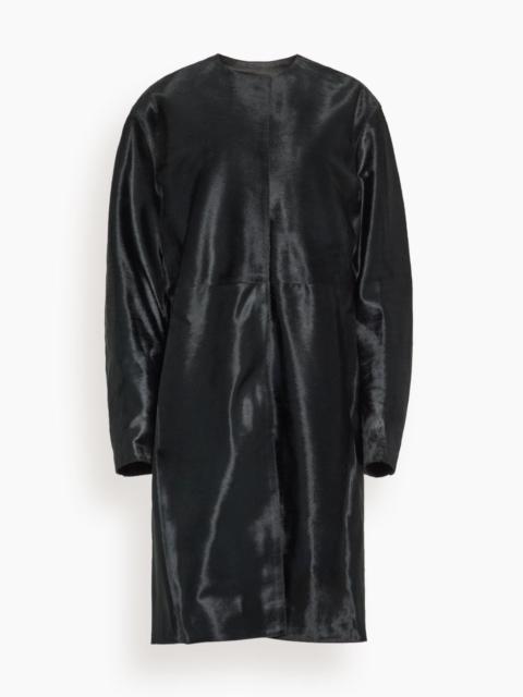 Miller Calfskin Coat in Black