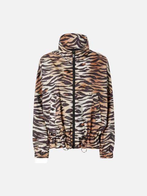 ZIPPED JACKET WITH TIGER PRINT