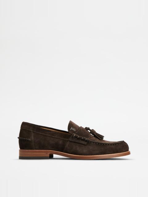 LOAFERS IN SUEDE - BROWN