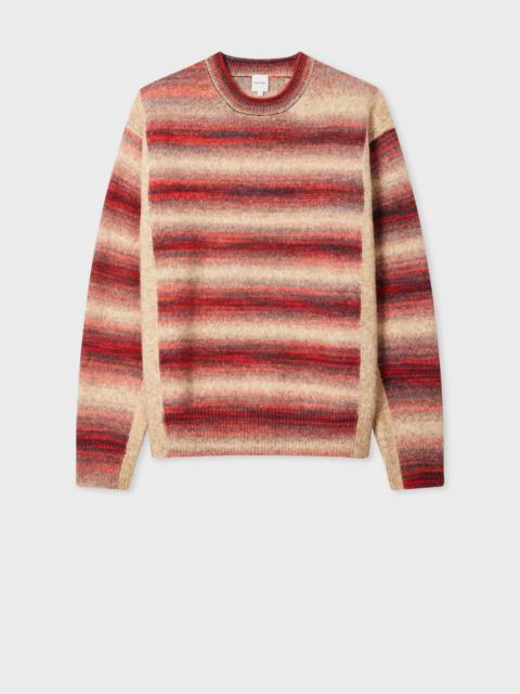 Red Wool and Alpaca-Blend Ombre Stripe Sweater